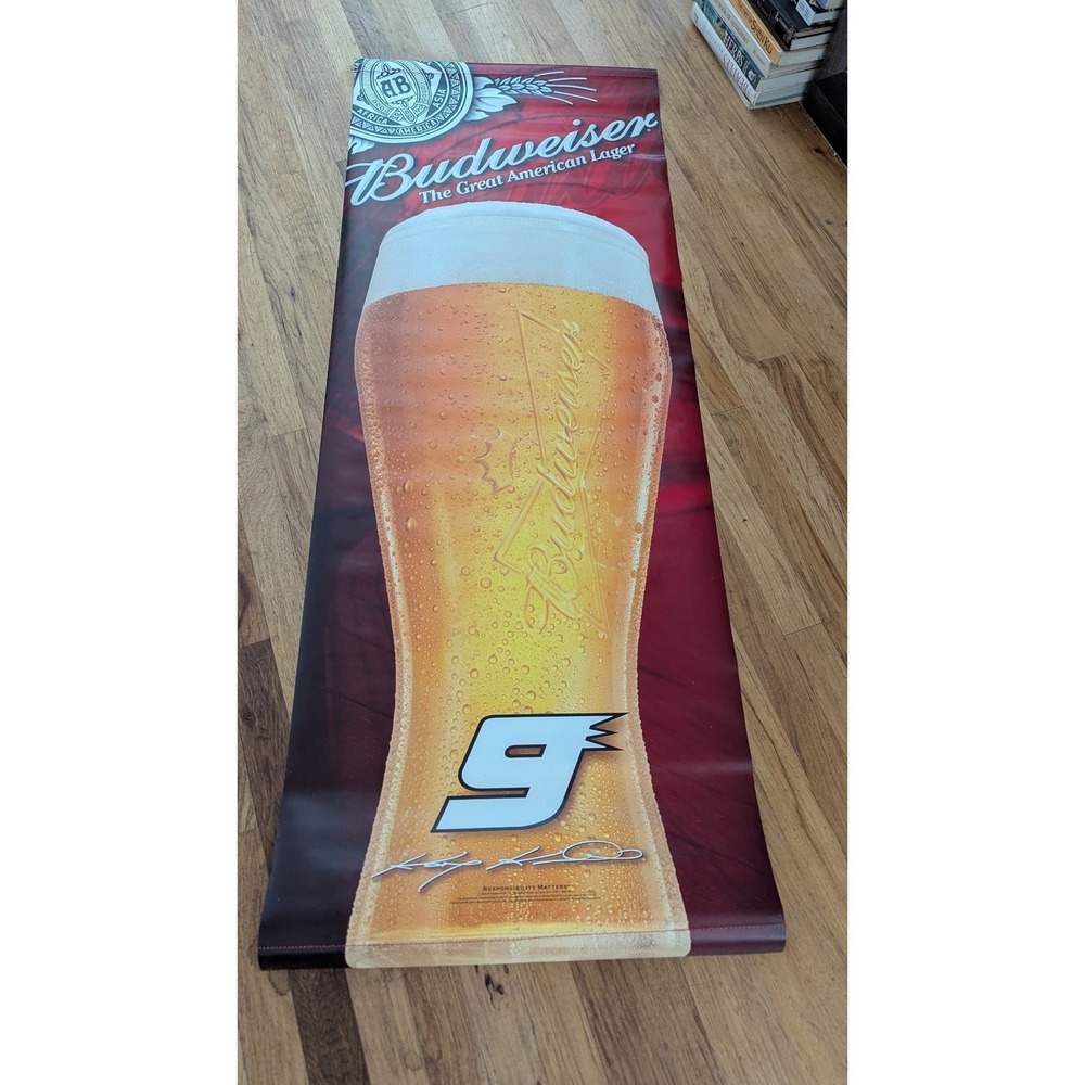 Budweiser‎ Kasey Kahne 9 NASCAR Double Sided Vinyl Banner 2008 Racing 22x60